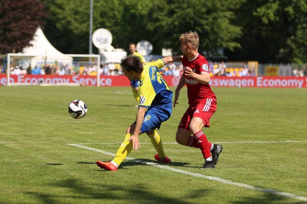 Soccer I Men I Season 2025 2026 I Landespokal Schleswig Holstein I Final I SV Todesfelde 1 FC Phönix Lübeck I 23 05 2026 Maximilian Sergio Musci 21, SV Todesfelde vs Philippe Derk Roland Markvoort Beeke 22, 1 FC Phönix Lübeck Todesfelde Joda Sportpark Schleswig Holstein Germany Copyright: xLobeca AndreasxKnothex