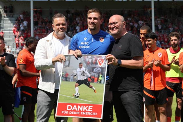 Farewell to 1 Alexander Sebald Energie Cottbus Football State Cup Brandenburg 2025 2026 Final FC Energie Cottbus VfB Krieschow 1921