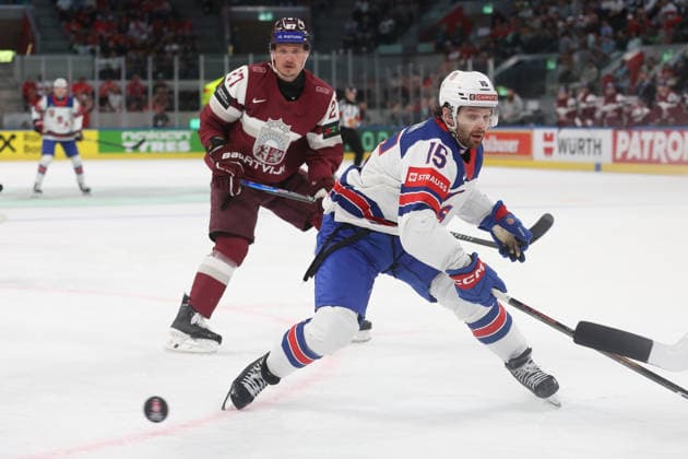 23 05 2026 Swiss Life Arena Zurich , SWITZERLAND, Mens Ice Hockey IIHF World Championship Zurich 2026 Group A LAT USA Tommy Novak USA