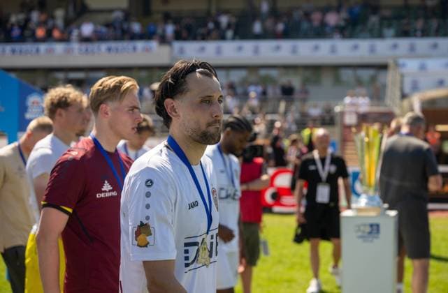 Soccer, Men, Season 2025 2026, Final COSY WASCH Landespokal Berlin, VSG Altglienicke BFC Dynamo, f l Rufat Dadashov BFC Dynamo , Disappointment after final whistle, 23 05 2026, Copyright: xMatthiasxKochx