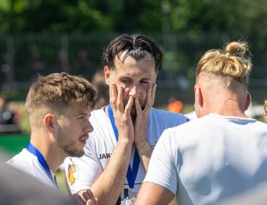 Soccer, Men, Season 2025 2026, Final COSY WASCH Landespokal Berlin, VSG Altglienicke BFC Dynamo, Rufat Dadashov M , BFC Dynamo , Disappointment after final whistle, 23 05 2026, Copyright: xMatthiasxKochx