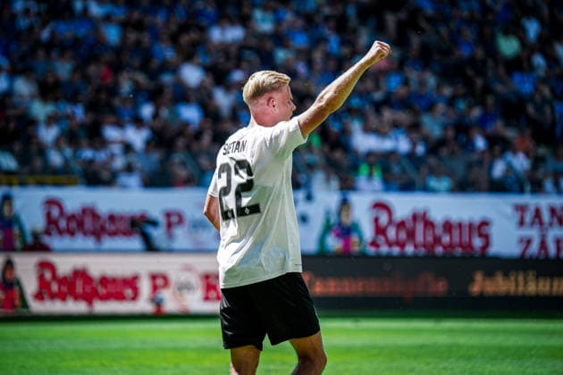 Germany Soccer bfv Rothaus Pokal 2025 2026 , Final VfR Mannheim vs SV Waldhof Mannheim Carl Benz Stadion Mannheim Janne Sietan SV Waldhof Mannheim, 22 Gesture, gesture Copyright: xBennetxLongx