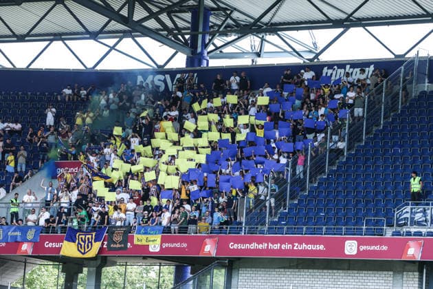 sports, soccer, FVN Niederrheinpokal season 2025 2026 final SC St Tönos 11 20 vs MSV Duisburg 16 05 2026, schauinsland reisen arena fans SC St Tönis Duisburg schauinsland reisen arena Nordrhein Westfalen Germany