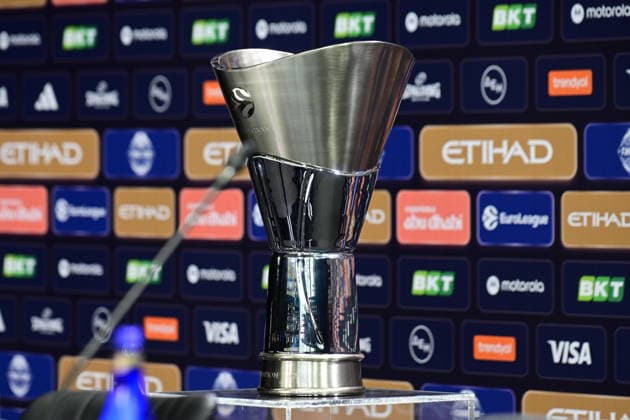 Pressconference Olympiacos v Real Madrid Final Euroleague trophy of champion during the press conference prior to the Euroleague Final Four game between Olympiacos and Real Madrid in Athens, Greece, on May 23, 2026 Athens Greece Basketball Copyright: xAgenciaxLOFx