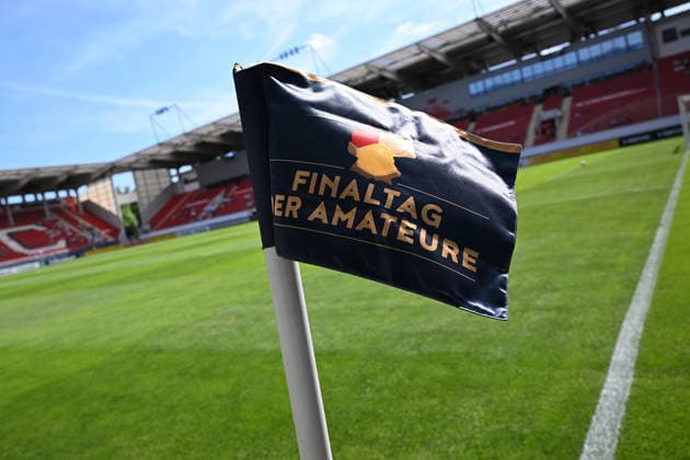 23 05 2026, xpsx, soccer final Hessenpokal, SG Barockstadt Fulda Lehnerz SV Wehen Wiesbaden v l interior, lawn, stands, grandstand, pitch final day of the amateurs DFL DFB REGULATIONS PROHIBIT ANY USE OF PHOTOGRAPHS as IMAGE SEQUENCES and or QUASI VIDEO Offenbach