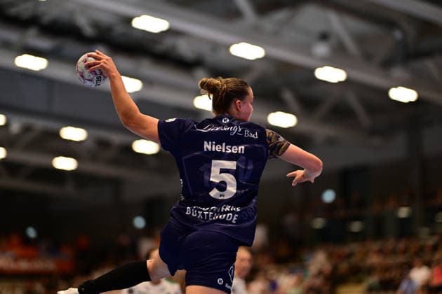 Handball I Women I Season 2025 2026 I Play Offs 5 11 I Matchday 6 I Buxtehuder SV FRISCH AUF Göppingen I 23 05 2026 Maj Nielsen 5, Buxtehuder Sportverein Buxtehude Halle Nord Niedersachsen Germany Copyright: xLobeca FelixxSchlikisx