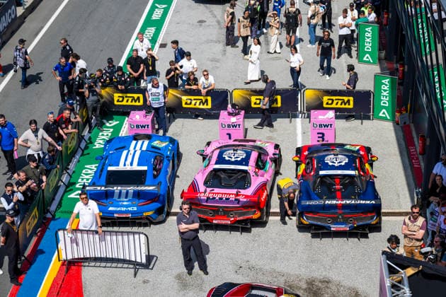 DTM, 3. + 4. Rennen Zandvoort 2026 22 Mercedes-AMG GT3 EVO, Landgraf Motorsport: Lucas Auer, 14 Ferrari 296 GT3 EVO, EMIL FREY RACING: Matteo Cairoli, 69 Ferrari 296 GT3 EVO, EMIL FREY RACING: Thierry Vermeulen- picture by Gruppe C Photography Zandvoort Circuit Park Zandvoort Noord-Holland Netherlands Copyright: xGruppexCxPhotographyx