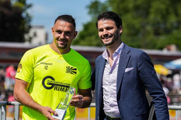 SBFV Rothaus Pokal, Bahlinger SC vs FC 08 Villingen, 23 05 2026 Andrea Hoxha FC 08 Villingen, 12 voted Men of the Match SBFV Rothaus Pokal, Bahlinger SC vs FC 08 Villingen, Karl Heitz Stadion Offenburg, 23 05 2026 Copyright: xBEAUTIFULxSPORTS Boscox