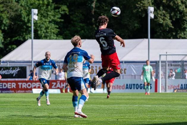 Cologne, Germany 23 May 2026 Mittelrheinpokal 2025 2026 Final Viktoria Köln vs Fortuna Köln In the picture from left in a duel Timo Bornemann Fortuna and Tobias Eisenhuth VIK DFL DFB regulations prohibit any use of photographs as image sequences and or quasi video Sportpark Höhenberg Nordrhein Westfalen Copyright: xFotostandx xKruczynskix