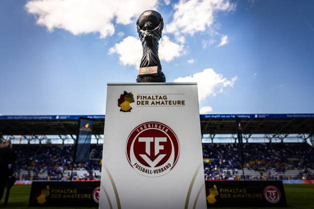 Jena , 230526, Final Soccer Thuringia Cup , FC Carl Zeiss Jena vs ZFC Meuselwitz in the picture Thuringia Cup