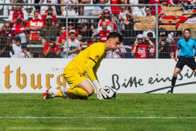 Arne Schulz Viktoria Köln, 27 blows his cheeks after he has the ball Fortuna Köln vs FC Viktoria Köln, Football, Landespokal Mittelrhein 2025 26, Final, Season 2025 26, 23 05 2026, Fortuna Köln vs FC Viktoria Köln, Football, Landespokal Mittelrhein, Final, Season 2025 26, 23 05 2026 Köln Copyright: xEibner-Pressefoto LukasxBaldygax EP_LBA