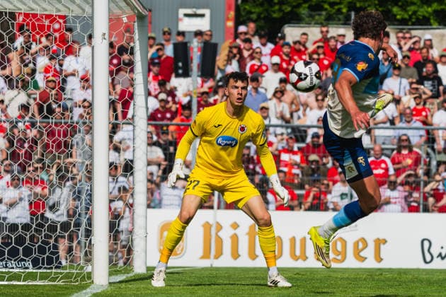 Arne Schulz Viktoria Köln, 27 scvhaut on the ball at the shot of Enzo Wirtz Fortuna Koeln, 09 Fortuna Köln vs FC Viktoria Köln, Football, Landespokal Mittelrhein 2025 26, Final, Season 2025 26, 23 05 2026, Fortuna Köln vs FC Viktoria Köln, Football, Landespokal Mittelrhein, Final, Season 2025 26, 23 05 2026 Köln Copyright: xEibner-Pressefoto LukasxBaldygax EP_LBA