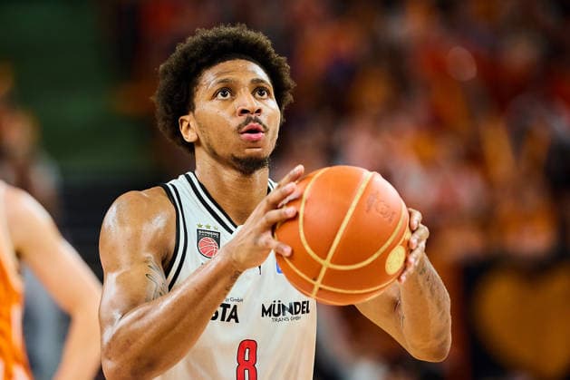 Demarcus Marquette Demonia BMA365 Bamberg Baskets, 08 GER, ratiopharm ulm vs Bamberg Baskets, Basketball, Playoffs, Quarterfinals, 3 Game, EasyCredit BBL, Season 2025 2026, 23 05 2026 GER, ratiopharm ulm vs Bamberg Baskets, Basketball, Playoffs, Quarterfinals, 3 Game, EasyCredit BBL, Season 2025 2026, 23 05 2026 New Ulm Copyright: xEibner-Pressefoto GeraldxOelze-dexStoppanyx EP_ODS