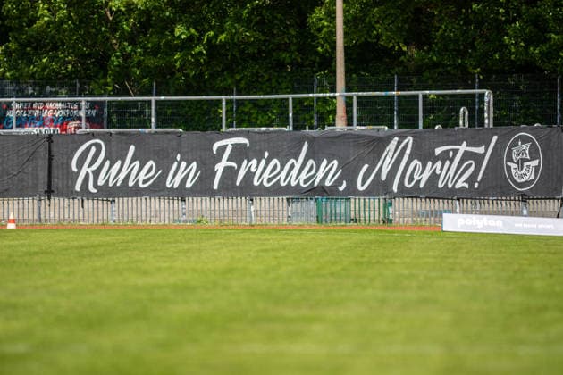 At half-time, a banner was placed in the visitors block with the inscription Rest in peace, Moritz In memory of the recently deceased Hansa fan GER, Football, State Cup, Lüpzer Pils Cup, Final, SV Pastow FC Hansa Rostock