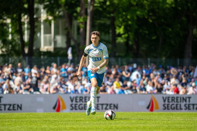 Lukas Wallner FCH on the ball GER, Football, State Cup, Lüpzer Pils Cup, Final, SV Pastow FC Hansa Rostock
