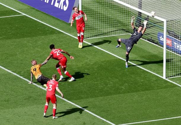 Oliver McBurnie of Hull City attempts a shot on goal Hull City v Middlesbrough, EFL Sky Bet Championship, Play-Off Final, Football, Wembley Stadium, London, UK - 23 May 2026London Wembley Stadium United Kingdom EDITORIAL USE ONLY No use with unauthorised audio, video, data, fixture lists, club league logos or live services. Online in-match use limited to 120 images, no video emulation. No use in betting, games or single club league player publications. Copyright: xIanxTuttle Shutterstockx 16887369cb