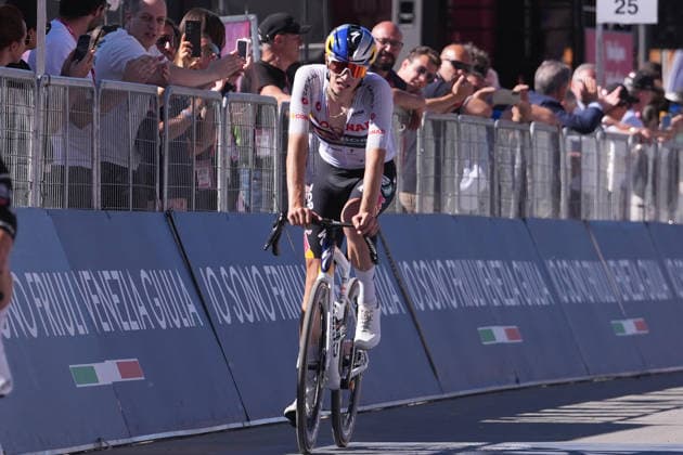 Italy™s Giulio Pellizzari of Red Bull - Bora - Hansgrohe during Stage 14 of the Giro d™Italia, from Aosta to Pila, Italy, Saturday, May 23, 2026.  Copyright: xGianxMattiaxD™Alberto LaPressex