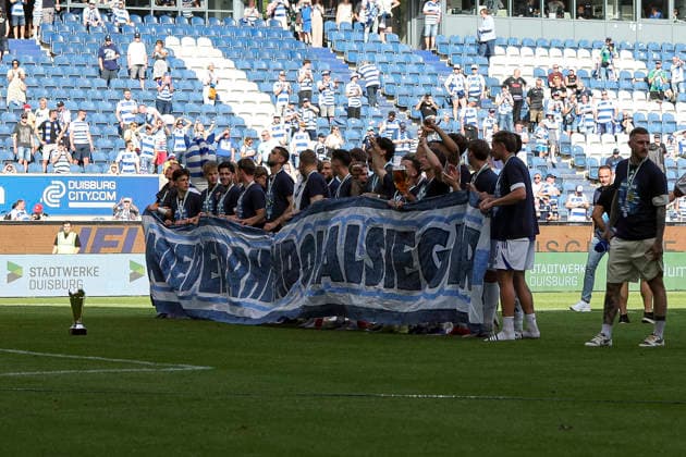 23 05 2026, GER, football, men, Niederrheinpokal final, season 2025 2026, SC St Tönis MSV Duisburg MSV Duisburg wins the Niederrheinpokal and is Niederrheinpokal winner Duisburg schauinsland reisen Arena Nordrhein Westfalen Germany Copyright: xAdrianxSchlüterx