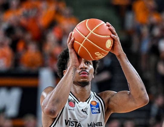 GER, BBL, Playoffs, ratiopharm Ulm vs BMA365 Bamberg Baskets 23 05 2026, ratiopharm arena, Neu Ulm, GER, BBL, Playoffs, ratiopharm Ulm vs BMA365 Bamberg Baskets, pictured Demarcus Marquette Demonia Bamberg, 8 nordphotoxGmbHx xHafner nph00200