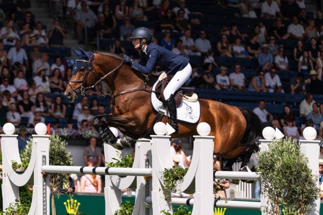 179 Lillie Keenan on Kick On (USA) during the TSCHIO 2026 (CHIO 2026) - 2nd Qualifier Rolex Grand Prix - CSI5* - Jumping competition with jump-off at the Allianz Park in Aachen, Germany  Copyright: xMartinxPitschx xSPPx Sportspressphoto_152454