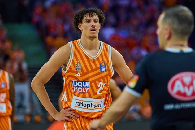 Portrait, Portraet, Release of Alec Anigbata ratiopharm ulm, 21 GER, ratiopharm ulm vs Bamberg Baskets, Basketball, Playoffs, Quarterfinals, 3 Game, EasyCredit BBL, Season 2025 2026, 23 05 2026 GER, ratiopharm ulm vs Bamberg Baskets, Basketball, Playoffs, Quarterfinals, 3 Game, EasyCredit BBL, Season 2025 2026, 23 05 2026 New Ulm Copyright: xEibner-Pressefoto GeraldxOelze-dexStoppanyx EP_ODS