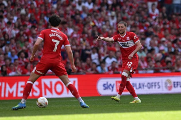 Hull City v Middlesbrough, EFL Sky Bet Championship, Play Off Final Luke Ayling (12) of Middlesbrough on the attack during the EFL Sky Bet Championship match between Hull City and Middlesbrough at Wembley Stadium, London, UK on 23 May 2026. London Wembley Stadium Greater London UK Editorial use only DataCo restrictions apply See www.football-dataco.com , Copyright: xGrahamxHuntx PSI-24303-0105