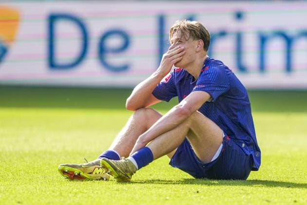 VOLENDAM , 23-05-2026 , Kras Stadium, season 2025 2026 , Dutch Eredivisie Football ,Second leg of the Keuken Kampioen Play-Offs final . Match between FC Volendam and Willem II . Picture shows Willem II player Finn Stam Volendam - Willem II (play off)  x203909553x Copyright: