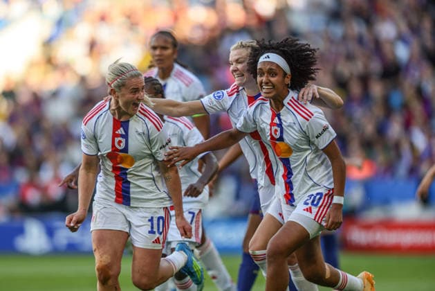 NOR, Oslo, FC Barcelona vs Olympique Lyon, Womens Champions League, Football, UEFA, Season 2025 2026, Ullevaal Stadion, Final in picture Lindsey Heaps Olympique Lyon Women 10 , goal, jubilation and joy, emotions, VAR, goal scored, emotions DFB DFL REGULATIONS PROHIBIT ANY USE OF PHOTOGRAPHS AS IMAGE SEQUENCES AND OR QUASI VIDEO, 23 05 2026 Copyright: HMBxMedia HendrikxHamelau