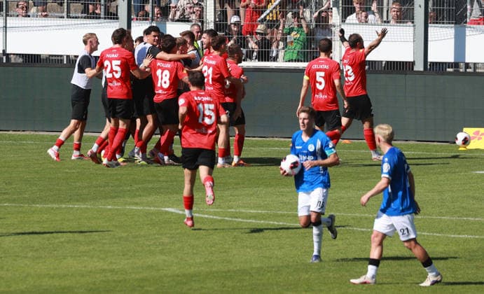 23 05 26 wfv Pokal Final 2026 Stuttgarter Kickers SG Sonnenhof Großaspach Germany, Stuttgart, 23 05 2026, Football, Season 2025 2026, Final day of the amateurs, DB Regio wfv Pokal Final 2026, Stuttgarter Kickers SG Sonnenhof Großaspach Jubilation at Aspach, disappointment at Kickers