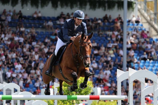 Christian Kukuk GER with horse Fantasia de Wy, 2 qualifier Rolex Grand Prix CSI5 show jumping competition with jump-off, World Equestrian Festival, CSI5, World Equestrian Festival, TSCHIO Aachen 2026, TSCHIO instead of CHIO 2026, Aachener Soers, May 22 to 24, 2026, equestrian sport, May 23, 2026, Aachener Soers Germany