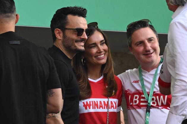 23 05 2026, xsltx, Football DFB Cup Final, FC Bayern Munich VfB Stuttgart v l Giovanni Zarrella with his wife Jana Ina DFL DFB REGULATIONS PROHIBIT ANY USE OF PHOTOGRAPHS as IMAGE SEQUENCES and or QUASI VIDEO Berlin
