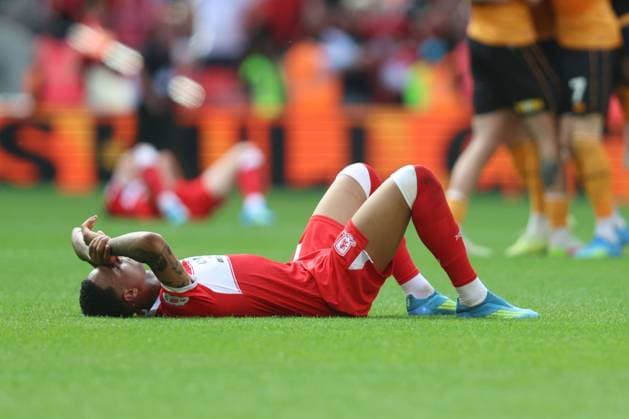 Morgan Whittaker of Middlesbrough dejected at the end of the match Hull City v Middlesbrough, EFL Sky Bet Championship, Play-Off Final, Football, Wembley Stadium, London, UK - 23 May 2026London Wembley Stadium United Kingdom EDITORIAL USE ONLY No use with unauthorised audio, video, data, fixture lists, club league logos or live services. Online in-match use limited to 120 images, no video emulation. No use in betting, games or single club league player publications. Copyright: xAndrewxFosker Shutterstockx 16887370dc