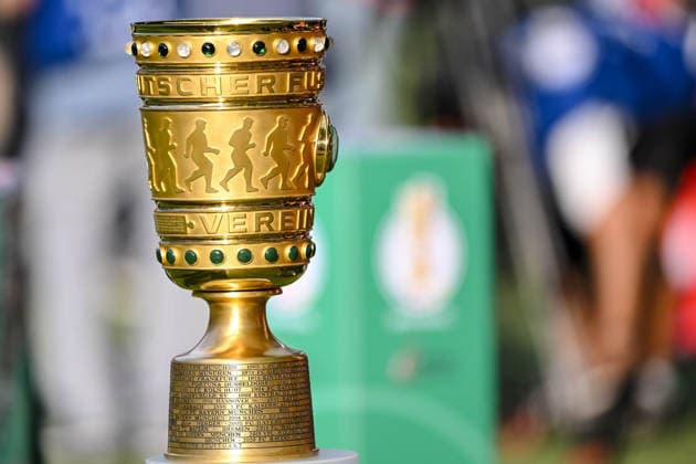 the Trophy during the DFB Cup Final 2026 match between FC Bayern München and VfB Stuttgart at Olympiastadion on May 23, 2026 in Berlin, Germany Photo by Harry Langer DeFodi Images