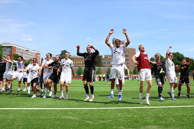 HEBC celebrates winning the Hamburg Lotto Cup Football I Mens I Lotto Cup I 2025 2026 season I Final I SC Vorwärts Wacker04 Billstedt HEBC I 23 05 2026 I Hoheluft stadium