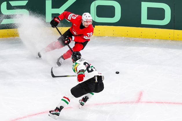 Ice hockey, Eishockey - IIHF WC 2026 ZURICH,SWITZERLAND,23.MAY.26 - ICE HOCKEY - IIHF Ice Hockey World Championship, WM, Weltmeisterschaft 2026, group stage, Switzerland vs Hungary. Image shows Calvin Thurkauf (SUI).  GEPAxpictures xMaticxKlansek