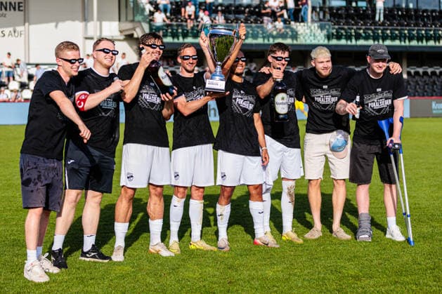 The SC Verl team celebrates after winning the final of the Krombacher Westfalenpokal GER, SC Verl vs SF Lotte, Football, Westfalenpokal, Final, Season 2025 2026, 23 05 2026 DFL Regulations prohibit any use of photographers as image sequences and or quasi video GER, SC Verl vs SF Lotte, Football, Westfalenpokal, Final, Season 2025 2026, 23 05 2026 Verl Copyright: xEibner-Pressefoto JanxRollingerx EP_JSK