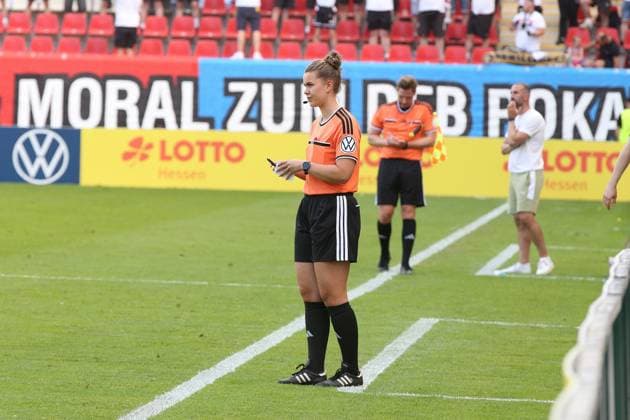 23 05 2026 xmgoodx Offenbach am Main, Stadion Bieberer Berg Hesse Cup Final 2026 SG Barockstadt Fulda Lehnerz vs SV Wehen Wiesbaden Referee 4 Officials Carolin Lotz
