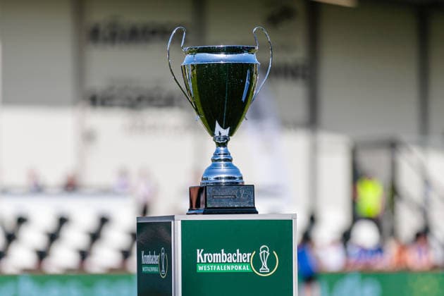 Symbolic image, Cup in the Krombacher Westfalenpokal GER, SC Verl vs SF Lotte, Football, Westfalenpokal, Final, Season 2025 2026, 23 05 2026 DFL Regulations prohibit any use of photographers as image sequences and or quasi video GER, SC Verl vs SF Lotte, Football, Westfalenpokal, Final, Season 2025 2026, 23 05 2026 Verl Copyright: xEibner-Pressefoto JanxRollingerx EP_JSK