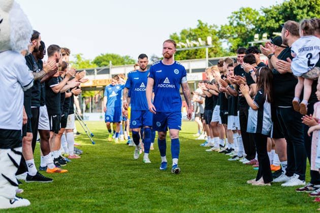 The team of SC Verl is playing for SF Lotte GER, SC Verl vs SF Lotte, Football, Westfalenpokal, Final, Season 2025 2026, 23 05 2026 DFL Regulations prohibit any use of photographers as image sequences and or quasi video GER, SC Verl vs SF Lotte, Football, Westfalenpokal, Final, Season 2025 2026, 23 05 2026 Verl Copyright: xEibner-Pressefoto JanxRollingerx EP_JSK