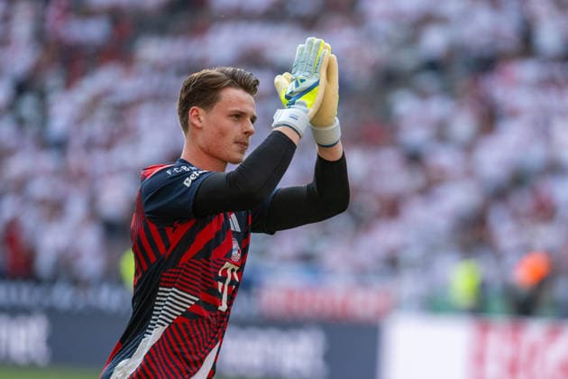 Jonas Urbig FC Bayern Muenchen, 40 GER, FC Bayern Muenchen vs VfB Stuttgart, Football, Men, DFB Pokal, Final, Season 2025 2026, 23 05 2026, DFL DFB REGULATIONS PROHIBIT ANY USE OF PHOTOGRAPHS AS IMAGE SEQUENCES AND OR QUASI VIDEO, GER, FC Bayern Muenchen vs VfB Stuttgart, Football, Men, DFB Pokal, Final, Season 2025 2026, 23 05 2026 Berlin Copyright: xEibner-Pressefoto WolfgangxFrankx EP_WFK
