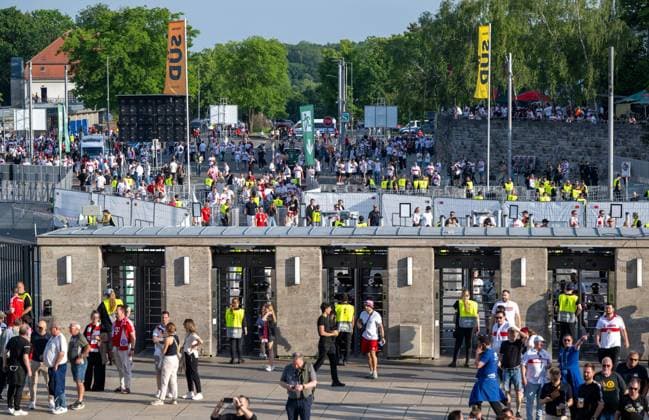 Soccer, men, 2025 2026 season, 83 DFB Cup final, FC Bayern Munich VfB Stuttgart, new admission situation at the south gate for VfB Stuttgart fans, 23 05 2026, Copyright: xMatthiasxKochx
