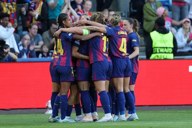 23.05.2026 - SOCCER - 2025-2026 UEFA Women’s Champions League final , FC Barcelona, Barca vs OL Lyonnes Ewa Pajor (FC Barcelona) celebrates his team s first goal OSLO OSLO, Ullevaal Stadion Ullevaal Stadion Norway