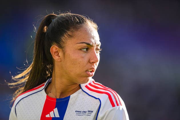260523 Selma Bacha of Lyon during the UEFA Women s Champions League final football match between Barcelona and Lyon on May 23, 2026 in Oslo Photo Jon Olav Nesvold BILDBYRAN COP 217 VG0925 bbeng football fotball fotboll soccer champions league finale final final 2026 mesterligaen dam fcb barcelona lyon ol lyonnes  Copyright: JONxOLAVxNESVOLD BB260523JE036