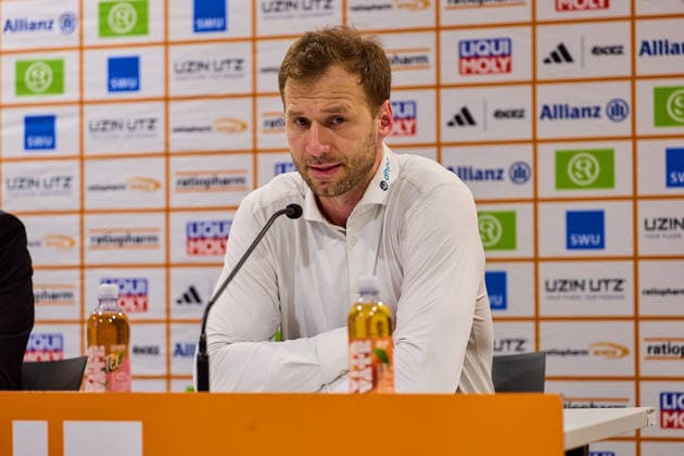 Anton Gavel BMA365 Bamberg Baskets, Headcoach in the press conference GER, ratiopharm ulm vs Bamberg Baskets, Basketball, Playoffs, Quarterfinals, 3 Match, EasyCredit BBL, Season 2025 2026, 23 05 2026 GER, ratiopharm ulm vs Bamberg Baskets, Basketball, Playoffs, Quarterfinals, 3 Match, EasyCredit BBL, Season 2025 2026, 23 05 2026 New Ulm Copyright: xEibner-Pressefoto GeraldxOelze-dexStoppanyx EP_ODS