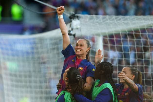 23.05.2026 - SOCCER - 2025-2026 UEFA Women’s Champions League final , FC Barcelona, Barca vs OL Lyonnes Ewa Pajor (FC Barcelona) celebrates his team s second goal OSLO OSLO, Ullevaal Stadion Ullevaal Stadion Norway
