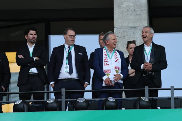 23 05 26 DFB Pokal Final 2026 FC Bayern Munich VfB Stuttgart Germany, Berlin, 23 05 2026, Football, Season 2025 2026, DFB Pokal Final 2026 Berlin, FC Bayern Munich VfB Stuttgart Stuttgart OB Frank Nopper, 2 from left