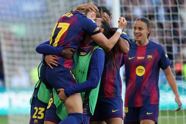 23.05.2026 - SOCCER - 2025-2026 UEFA Women’s Champions League final , FC Barcelona, Barca vs OL Lyonnes Ewa Pajor (FC Barcelona) celebrates his team s second goal OSLO OSLO, Ullevaal Stadion Ullevaal Stadion Norway