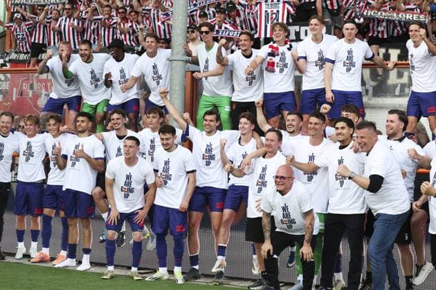 Football, Netherlands, Keuken Kampioen play-off final, Willem II Tilburg promoted to the Eredivisie