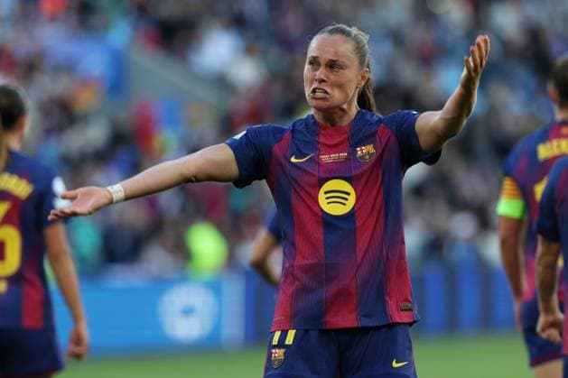 23.05.2026 - SOCCER - 2025-2026 UEFA Women’s Champions League final , FC Barcelona, Barca vs OL Lyonnes Ewa Pajor (FC Barcelona) celebrates his team s second goal OSLO OSLO, Ullevaal Stadion Ullevaal Stadion Norway