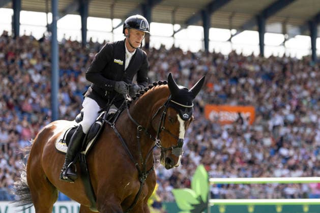 Marcus EHNING GER on Priam du Roset, single picture, in the jumping competition S5 2nd Qualifier Rolex Grand Prix, jumping competition with one round and jump-off, CSI5, Rolex Grand Slam, on 23 05 2026, World Equestrian Festival, TSCHIO Aachen 2026 from 22 24 05 2026 in Aachen Germany Â